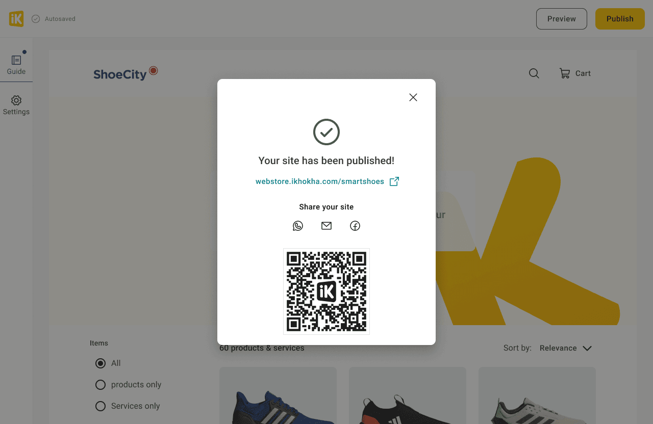 Step 8: Share your webstore 