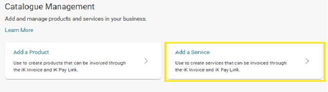 Step 2: Select "Add a Service"