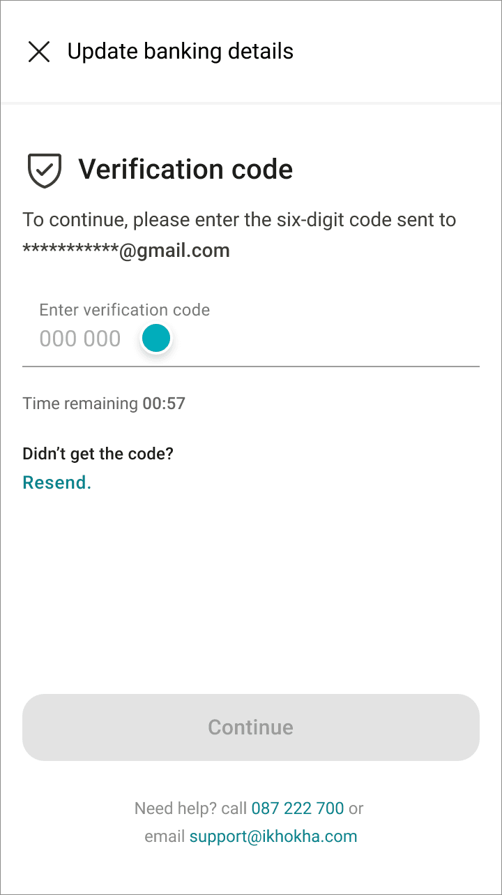Step 7: You’ll receive a verification code via email. Enter that code