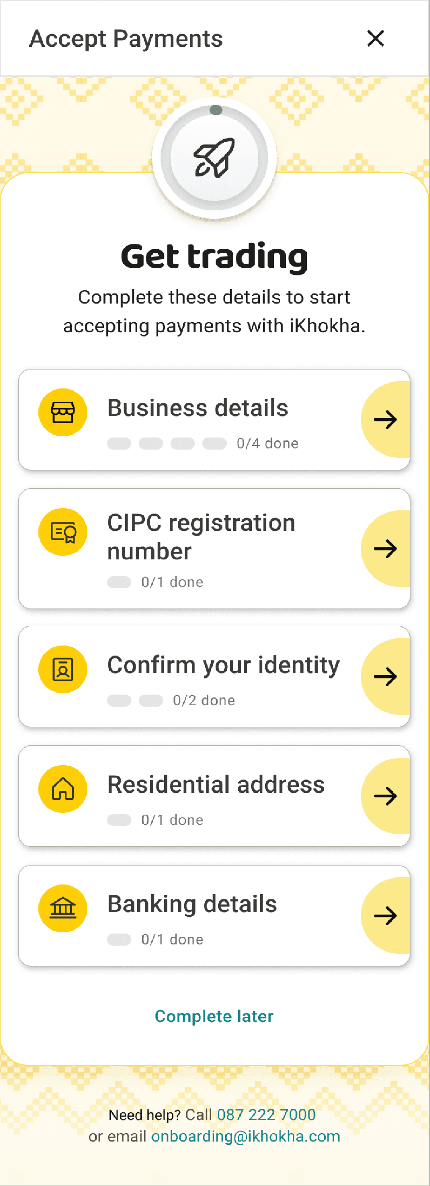 Step 3: Click or tap on a card and complete the information